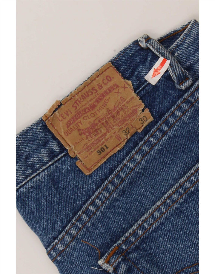 Levi's Womens 501 Straight Jeans W32 L30 Blue Cotton