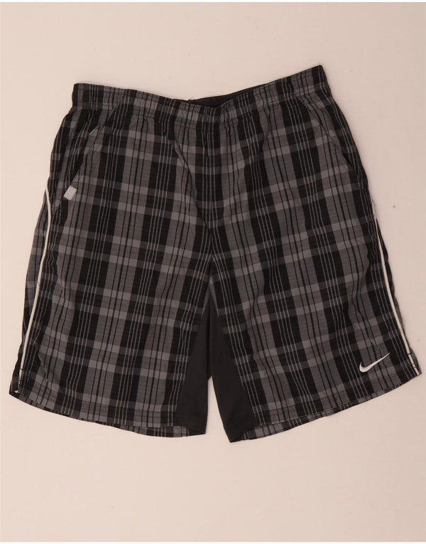 Nike Mens Sport Shorts Medium  Grey Check Polyester