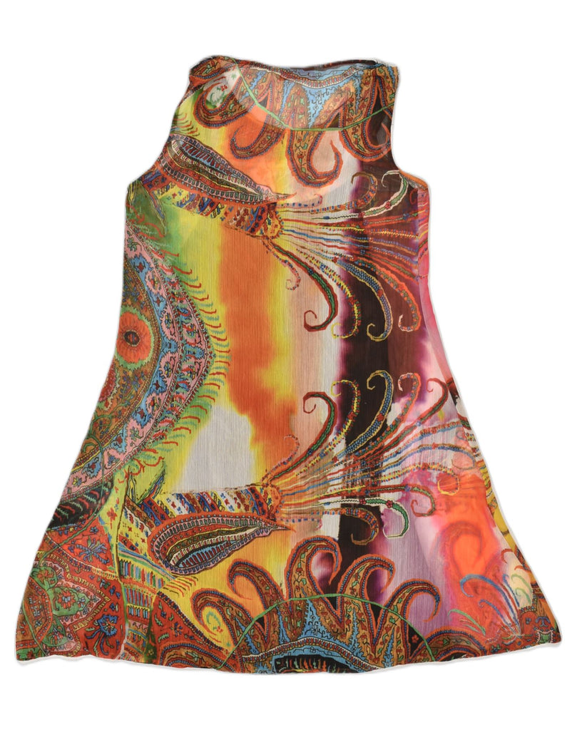 DESIGUAL Womens Sleeveless A-Line Dress IT 36 Small Multicoloured | Vintage Desigual | Thrift | Second-Hand Desigual | Used Clothing | Messina Hembry 