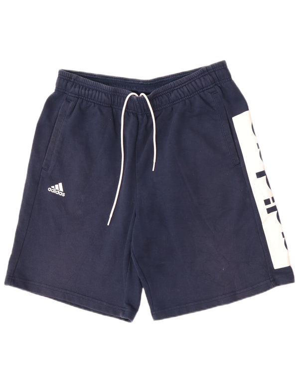 Adidas Mens Climalite Graphic Sport Shorts Large Navy Blue Colourblock