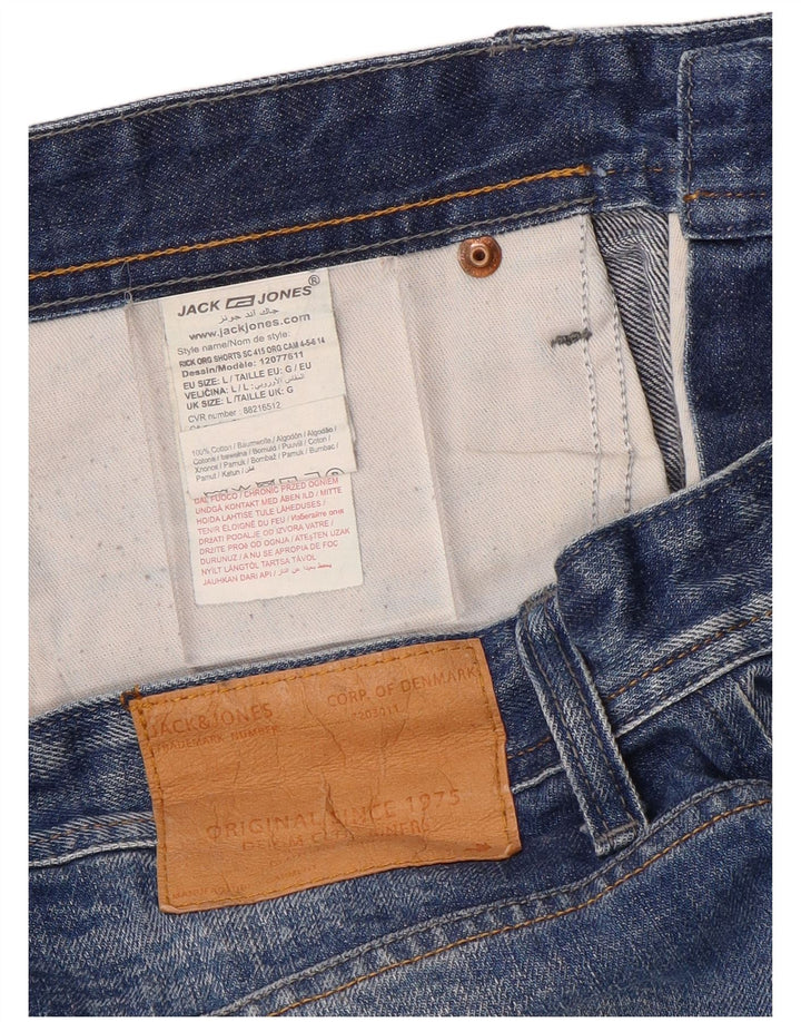 Jack & Jones Mens Regular Fit Denim Shorts Large W34  Blue Cotton