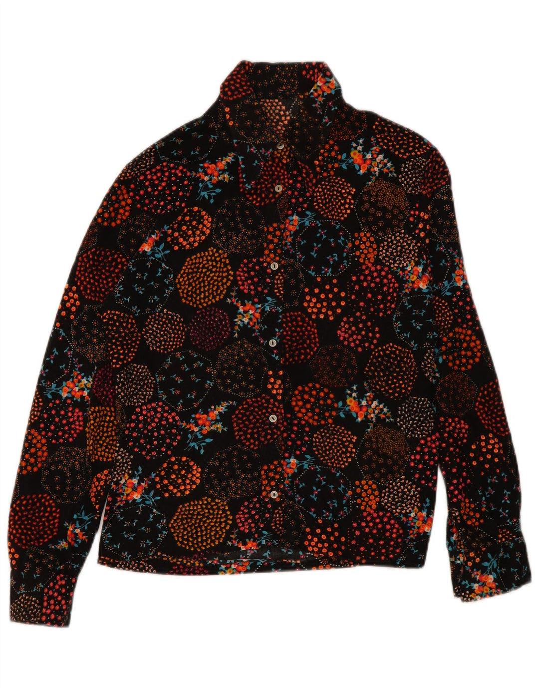 Vintage Womens Shirt UK 16 Large Multicoloured Floral