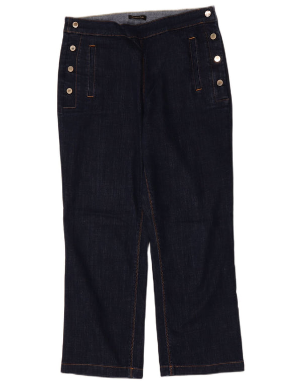 Massimo Dutti Womens Cropped Jeans EU 40 Medium W30 L25 Navy Blue Cotton