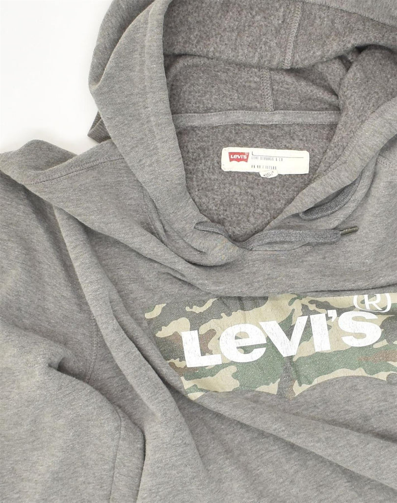 LEVI'S Mens Graphic Hoodie Jumper Large Grey Cotton | Vintage Levi's | Thrift | Second-Hand Levi's | Used Clothing | Messina Hembry 