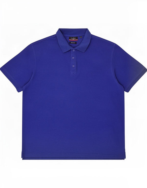 Pierre Cardin Mens Regular Fit Polo Shirt 2XL Blue Cotton