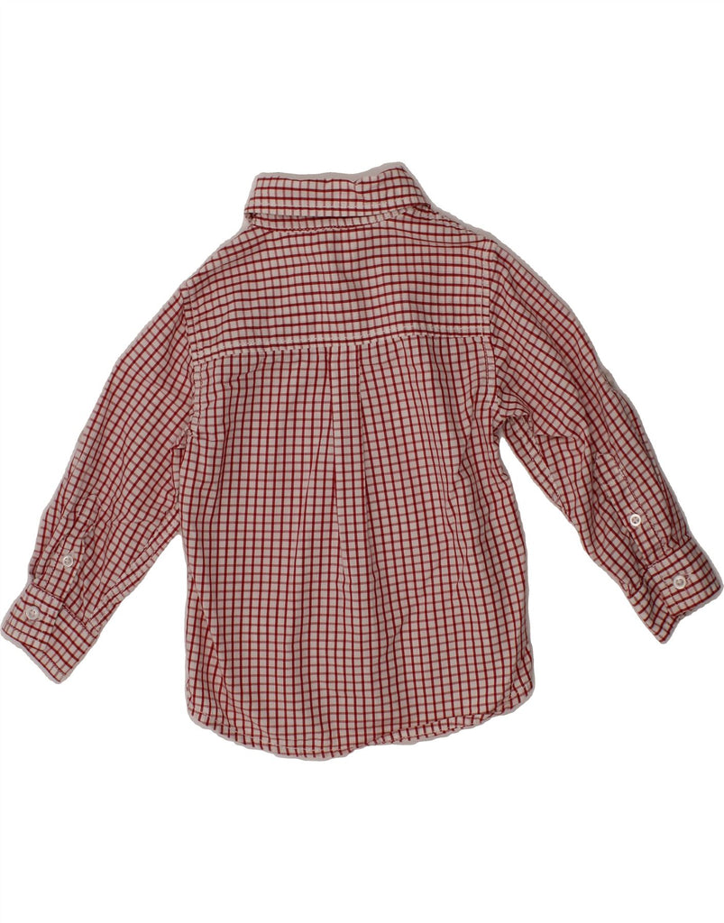 BENETTON Baby Boys Shirt 9-12 Months Red Check Cotton Vintage Benetton and Second-Hand Benetton from Messina Hembry 