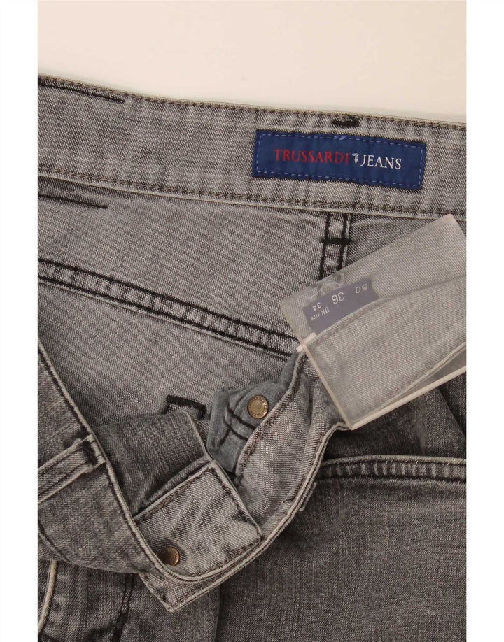 Trussardi Womens Straight Jeans W34 L34 Grey