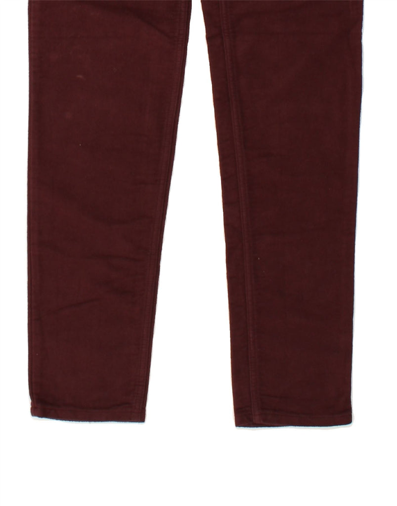 VAGABOND Womens Skinny Casual Trousers IT 42 Medium W26 L31 Burgundy | Vintage Vagabond | Thrift | Second-Hand Vagabond | Used Clothing | Messina Hembry 