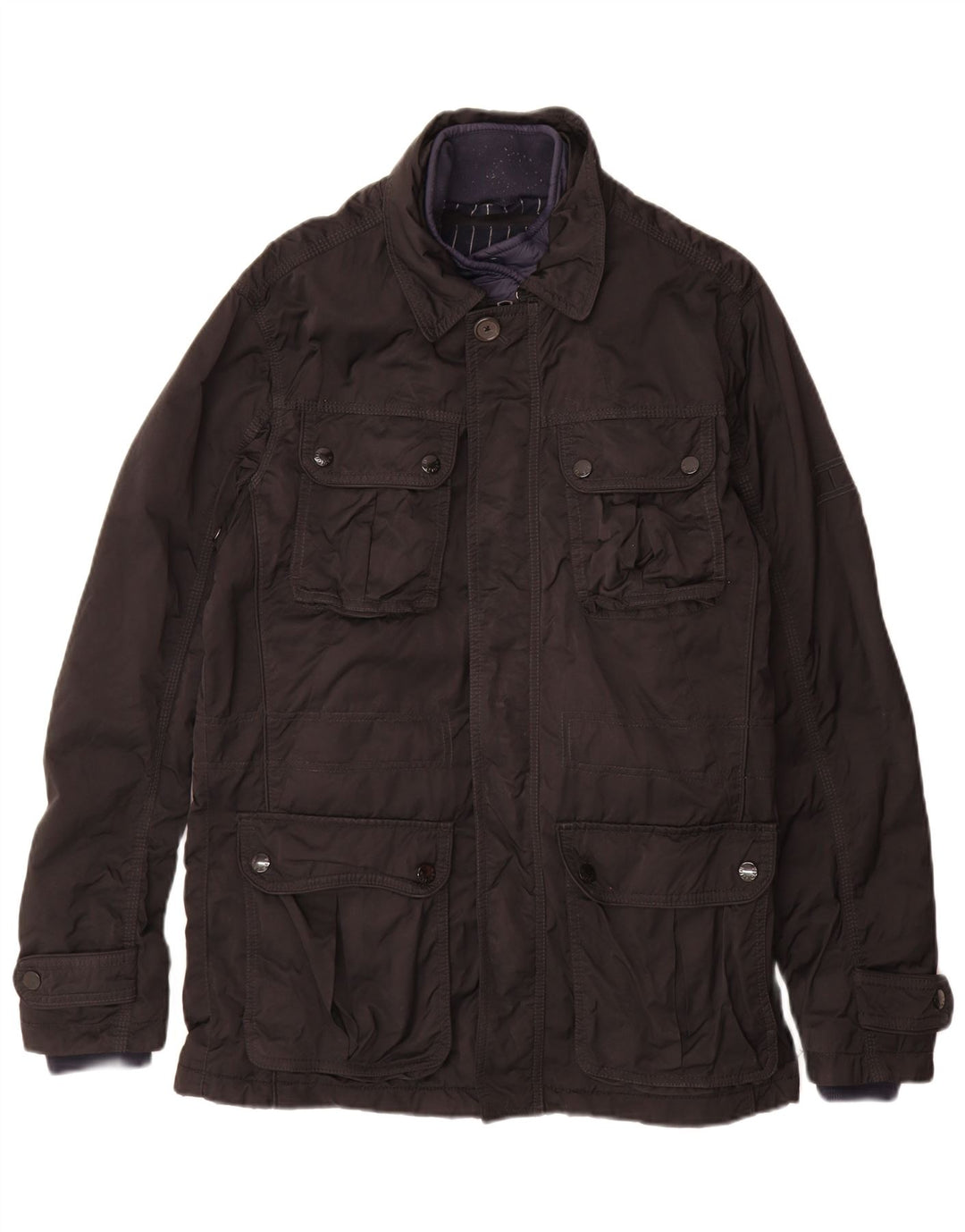Tommy Hilfiger Mens Utility Jacket UK 38 Medium Black Nylon