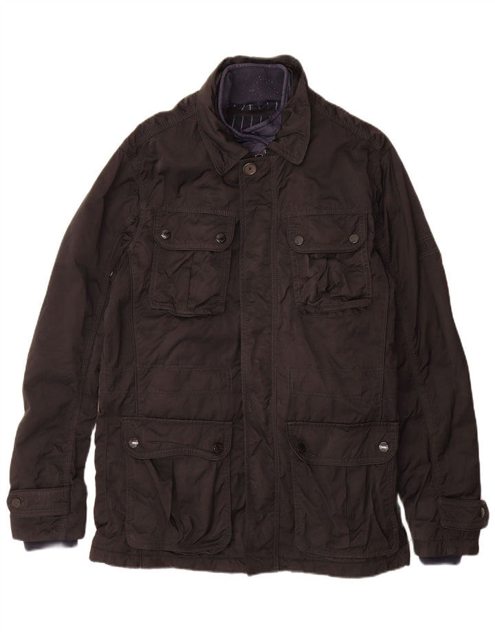 Tommy Hilfiger Mens Utility Jacket UK 38 Medium Black Nylon