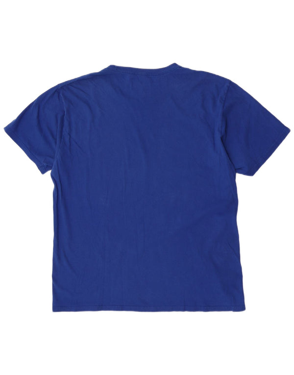 Adidas Mens Graphic T-Shirt Top XL Blue Cotton
