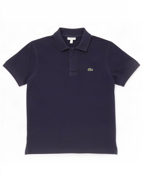 Lacoste Mens Classic Fit Polo Shirt Size 4 Medium Navy Blue Cotton