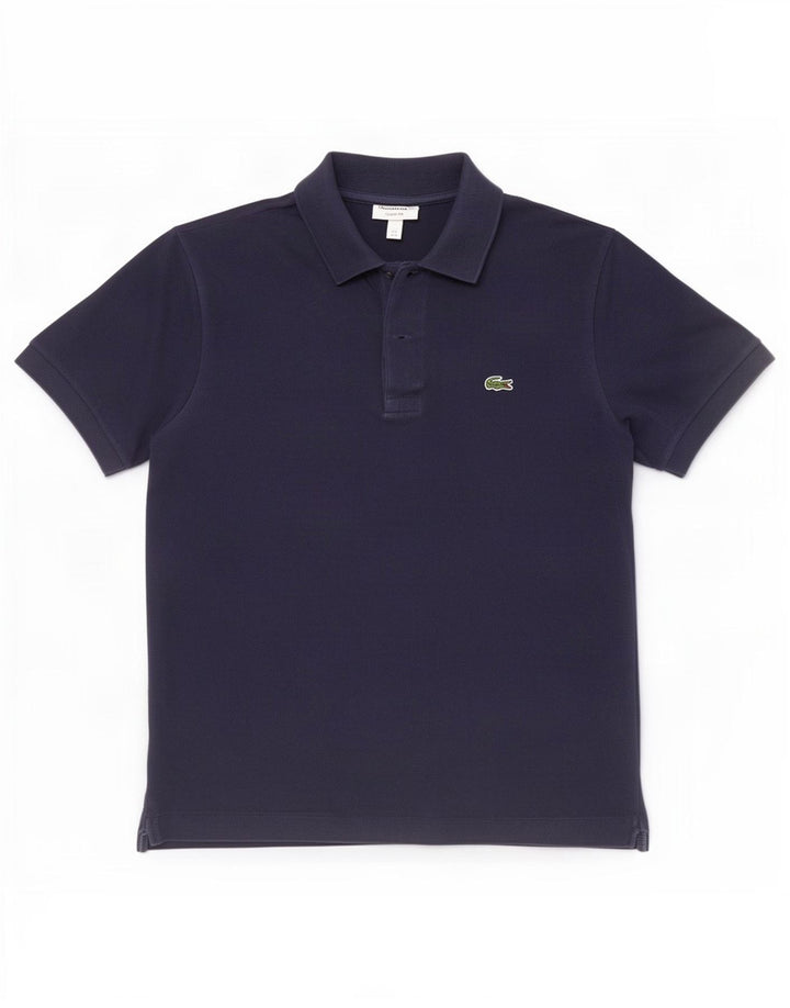 Lacoste Mens Classic Fit Polo Shirt Size 4 Medium Navy Blue Cotton