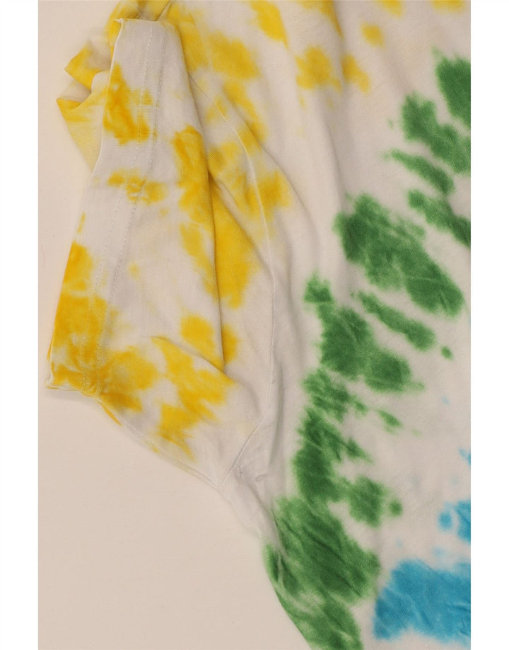 CHAMPION Womens T-Shirt Top UK 16 Large Multicoloured Tie Dye Cotton