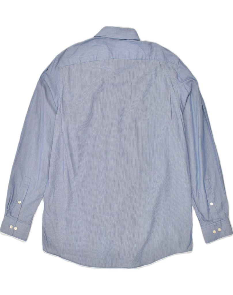 MICHAEL KORS Mens Shirt Size 16 Large Blue Pinstripe Cotton | Vintage Michael Kors | Thrift | Second-Hand Michael Kors | Used Clothing | Messina Hembry 