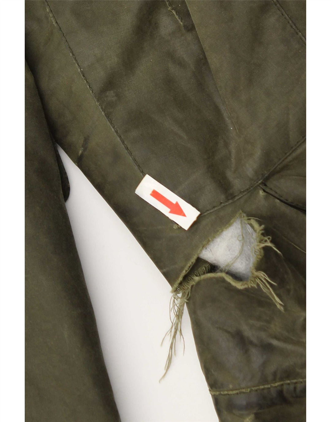 Barbour Mens Waxed Cotton Jacket UK 36 Small Green Cotton