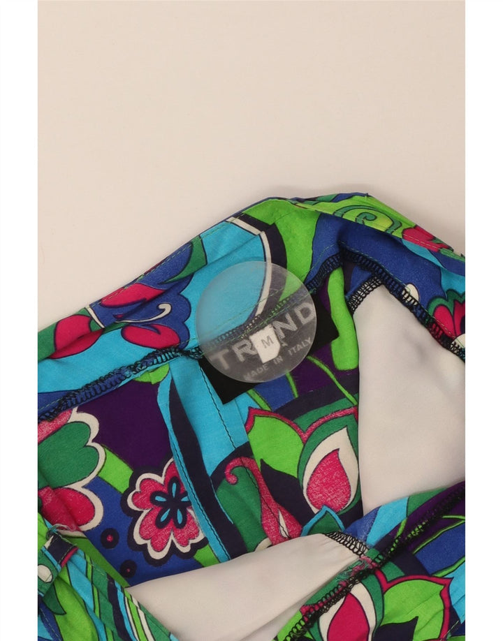 Trend Womens High Waist Casual Shorts Medium W30 Multicoloured Floral
