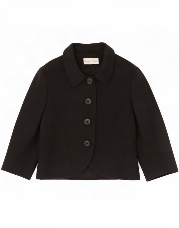 Phase Eight Womens 3/4 Sleeve 4 Button Blazer Jacket UK 10 Small Black