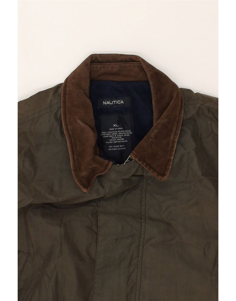 NAUTICA Mens Utility Jacket UK 42 XL Khaki Nylon | Vintage Nautica | Thrift | Second-Hand Nautica | Used Clothing | Messina Hembry 