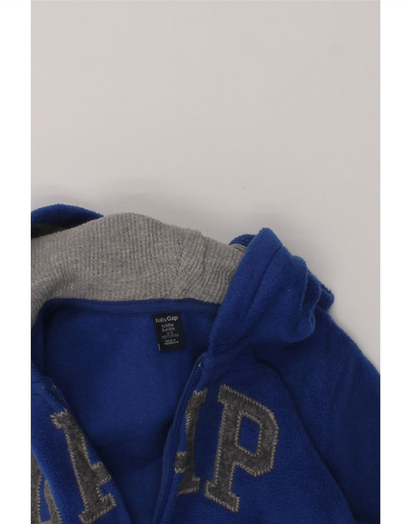 GAP Baby Boys Hooded Graphic Fleece Jacket 12-18 Months Navy Blue | Vintage Gap | Thrift | Second-Hand Gap | Used Clothing | Messina Hembry 