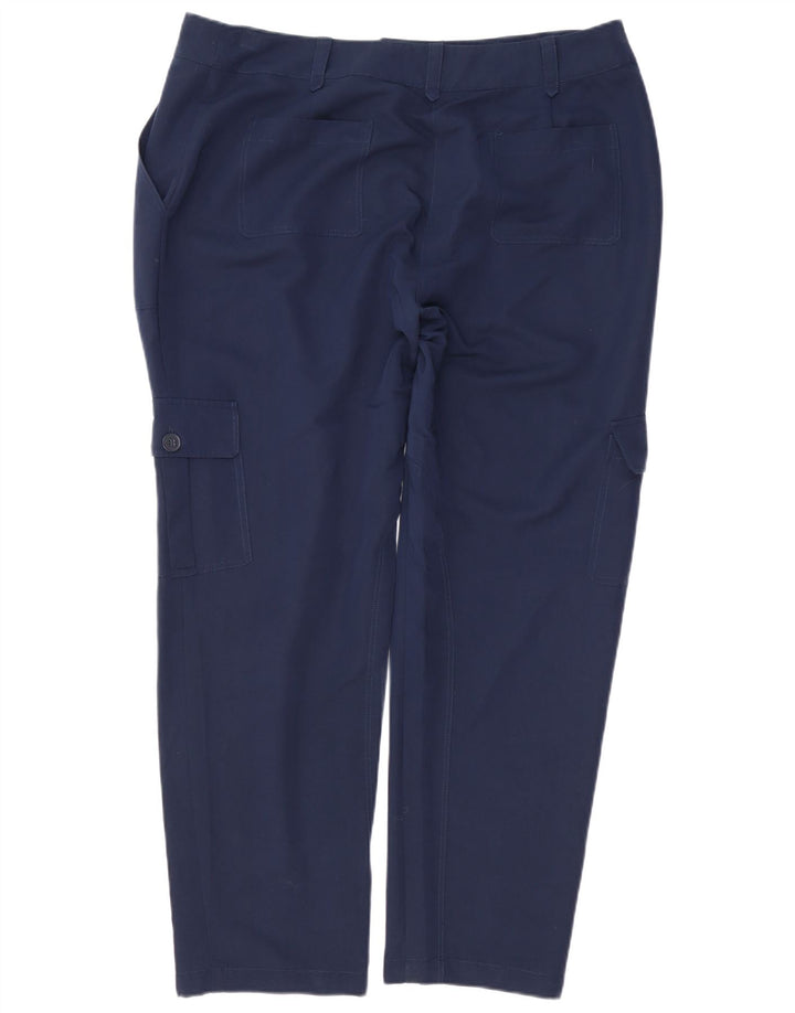 CREW CLOTHING Womens Tapered Cargo Trousers UK 18 XL W40 L30 Navy Blue