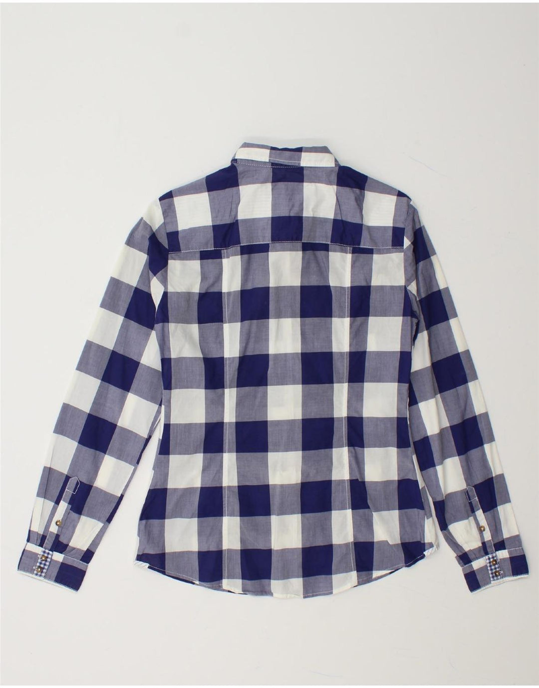 MASSIMO DUTTI Womens Shirt EU 38 Small Blue Check Vintage Massimo Dutti and Second-Hand Massimo Dutti from Messina Hembry 