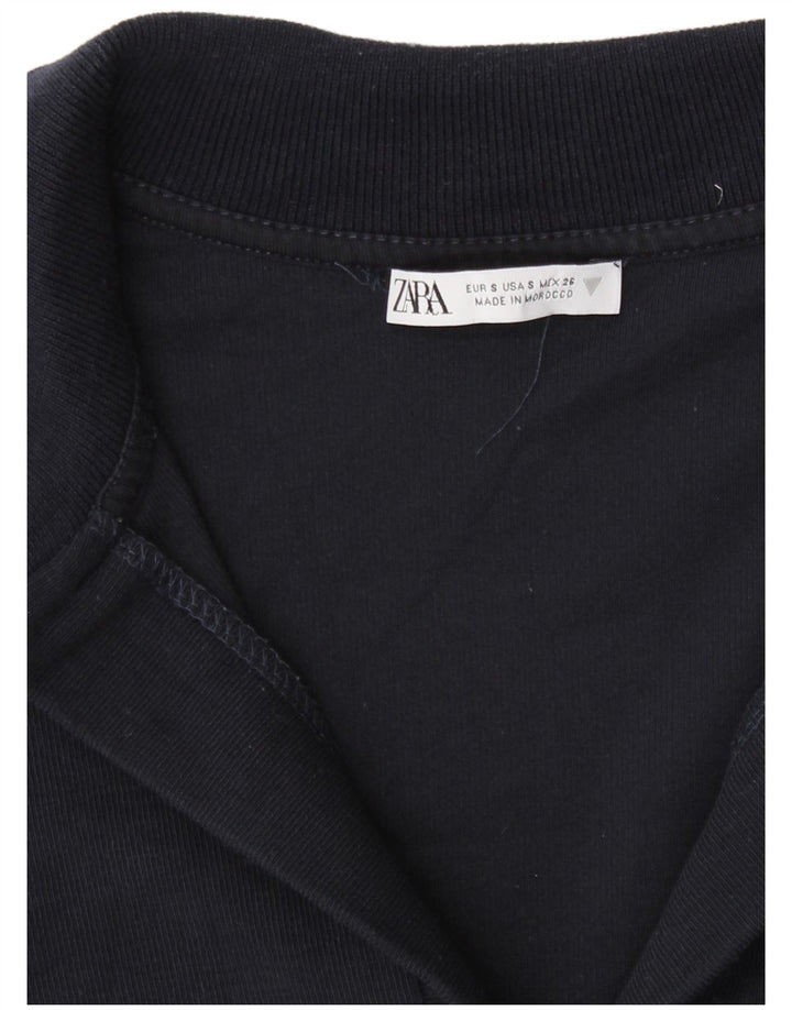 Zara Womens Bodysuit UK 8 Small Navy Blue