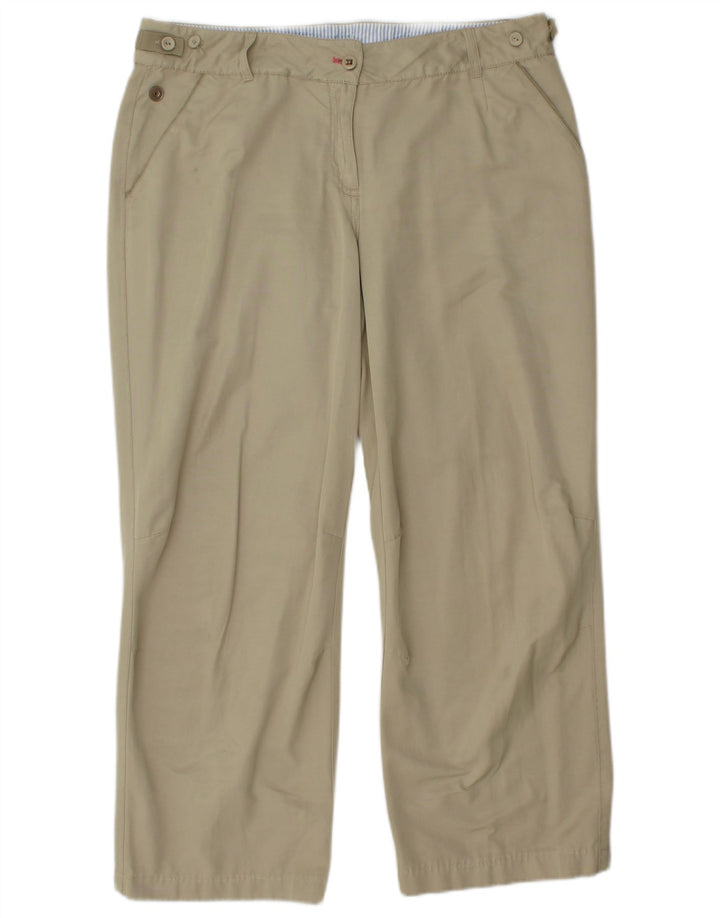 TOMMY HILFIGER Womens Straight Casual Trousers EU 42 Large W34 L27 Beige