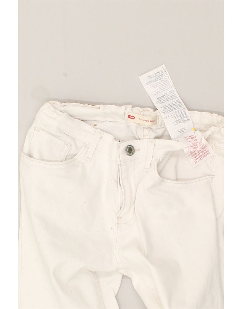 LEVI'S Girls 710 Super Skinny Jeans 15-16 Years W26 L31 White Cotton | Vintage Levi's | Thrift | Second-Hand Levi's | Used Clothing | Messina Hembry 