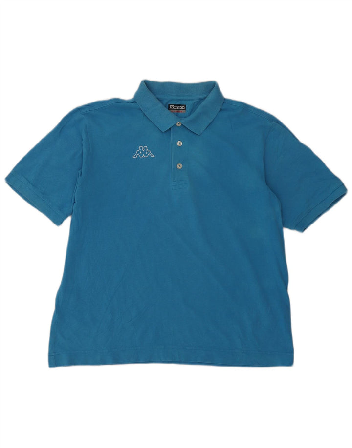 Kappa Mens Graphic Polo Shirt XL Blue