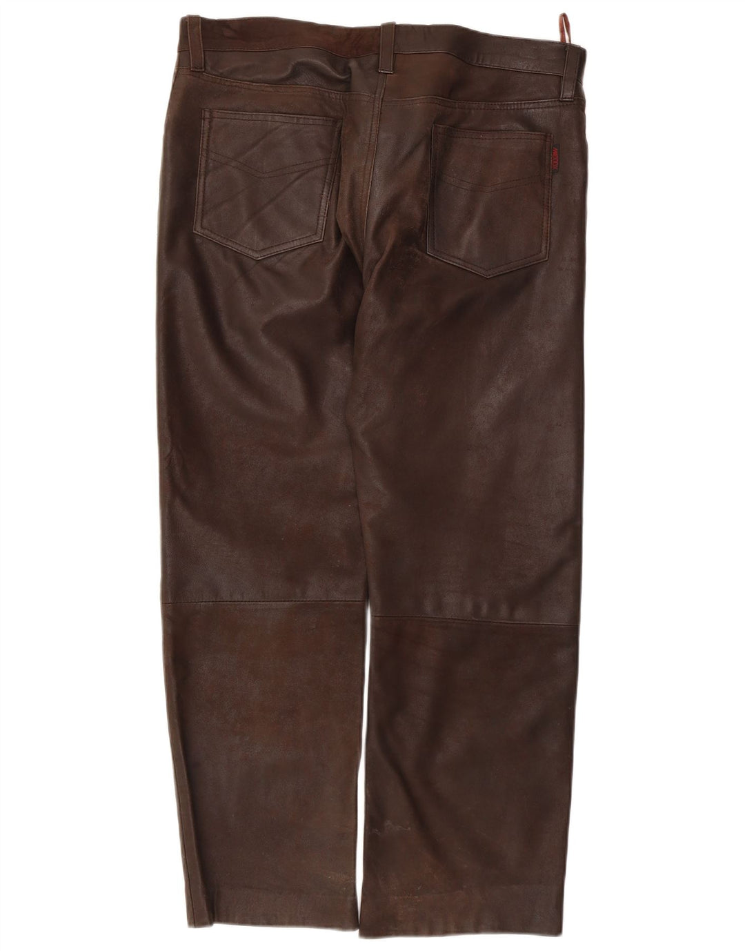 Maddox Mens Leather Trousers W36 L28 Brown Leather
