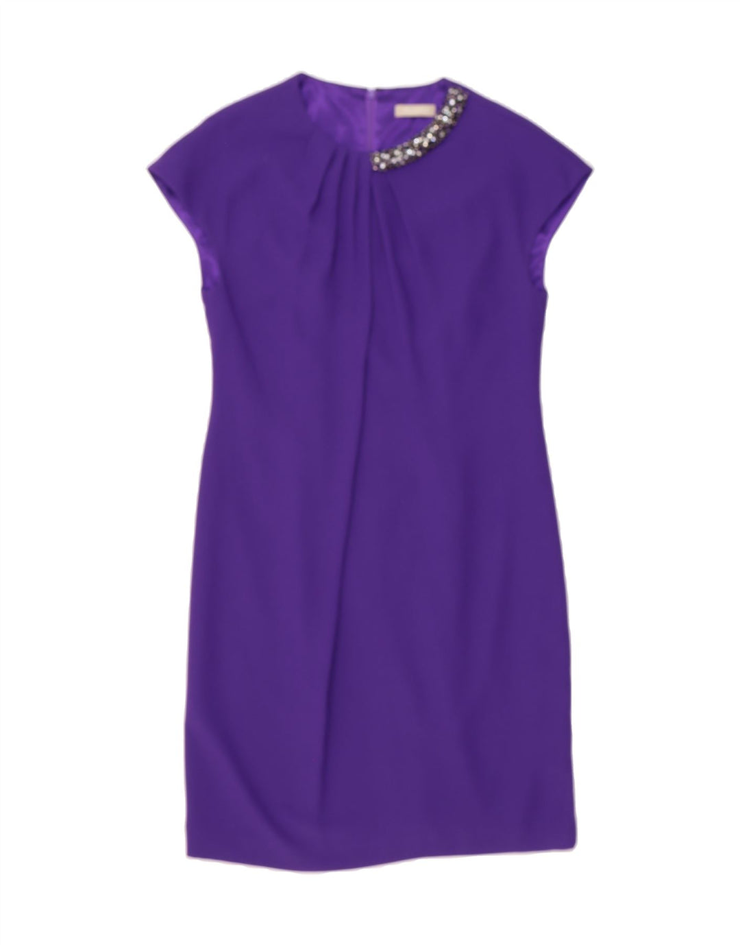 PLANET Womens Sheath Dress UK 12 Medium Purple Polyester Vintage Planet and Second-Hand Planet from Messina Hembry 