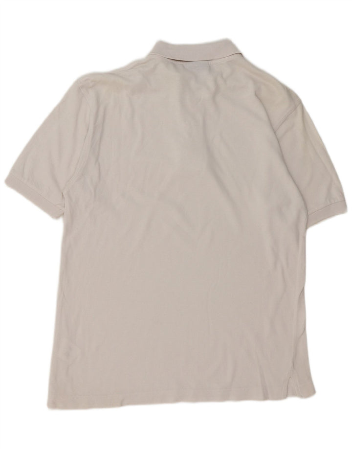 Lotto Mens Polo Shirt Medium White Cotton