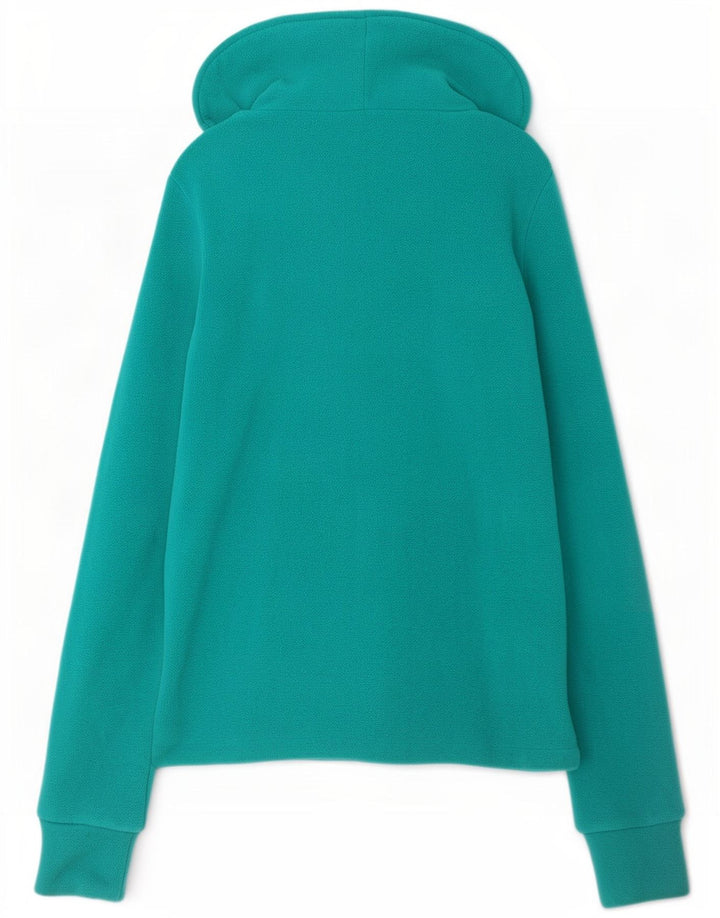 Bench Womens Graphic Fleece Jacket UK 10 Small Green Polyester