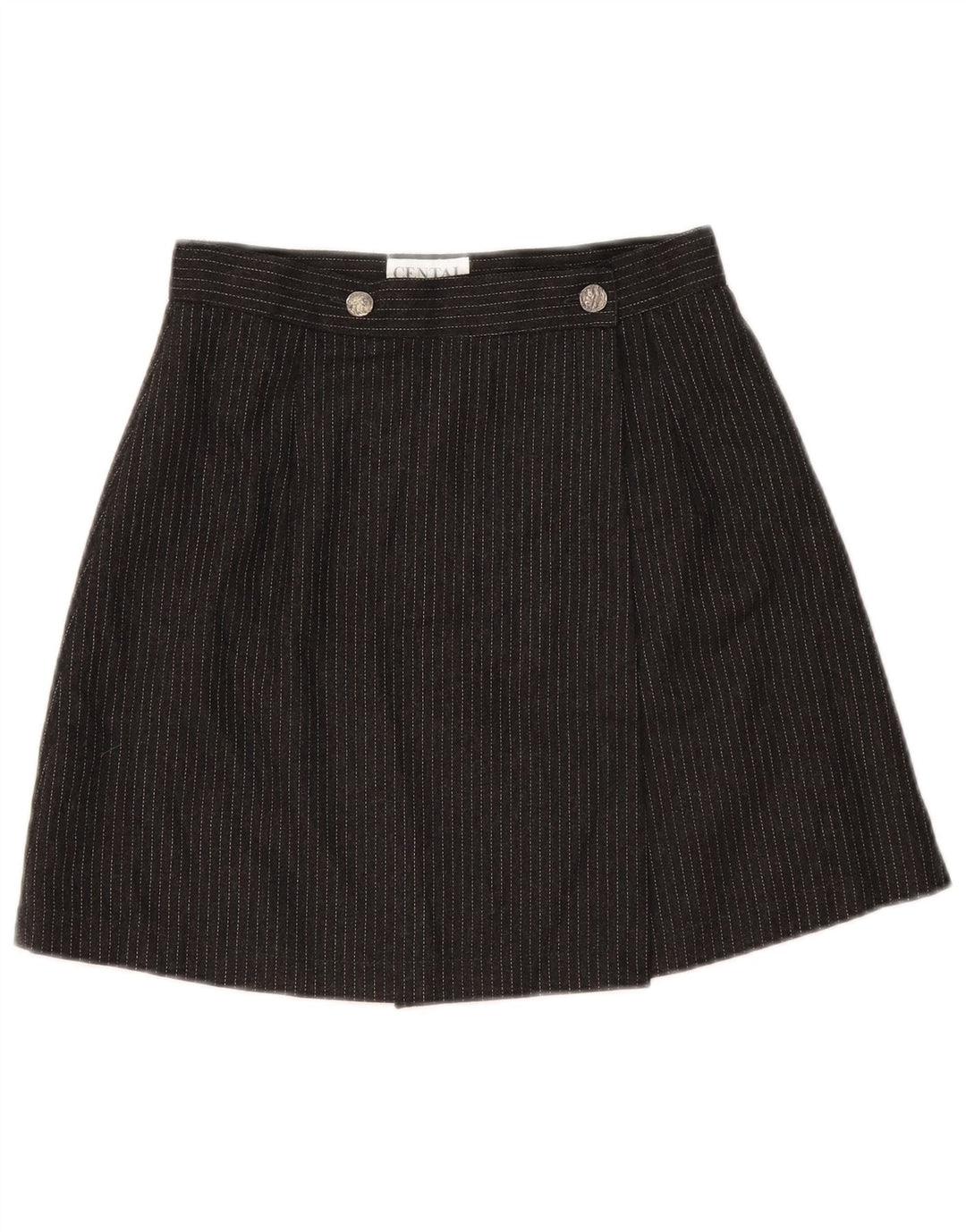 Vintage Womens Wrap Skirt IT 42 Medium W26  Black Striped