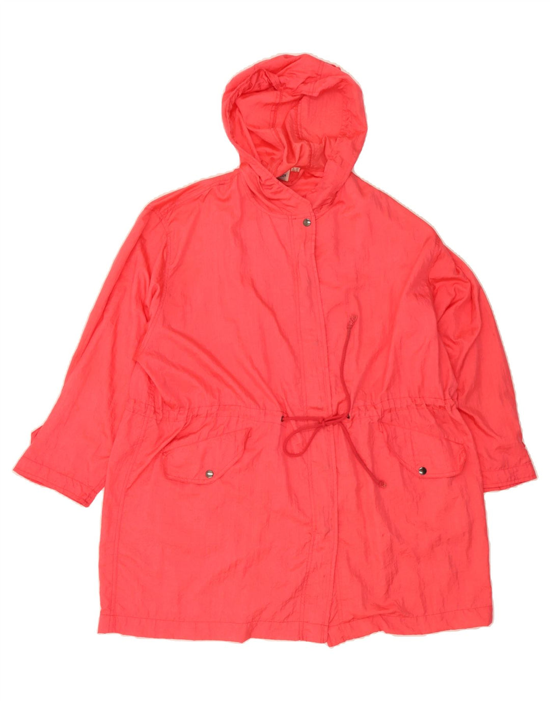 VINTAGE Womens Hooded Raincoat UK 18 Small  Pink Nylon Vintage Vintage and Second-Hand Vintage from Messina Hembry 