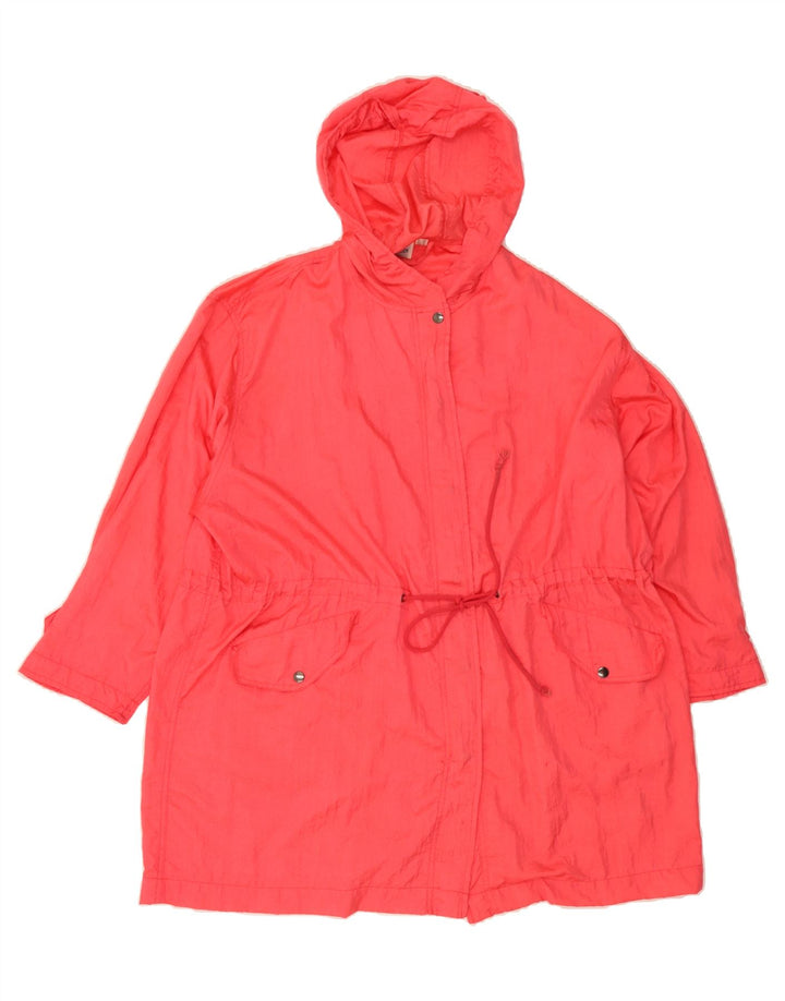 VINTAGE Womens Hooded Raincoat UK 18 Small  Pink Nylon Vintage Vintage and Second-Hand Vintage from Messina Hembry 
