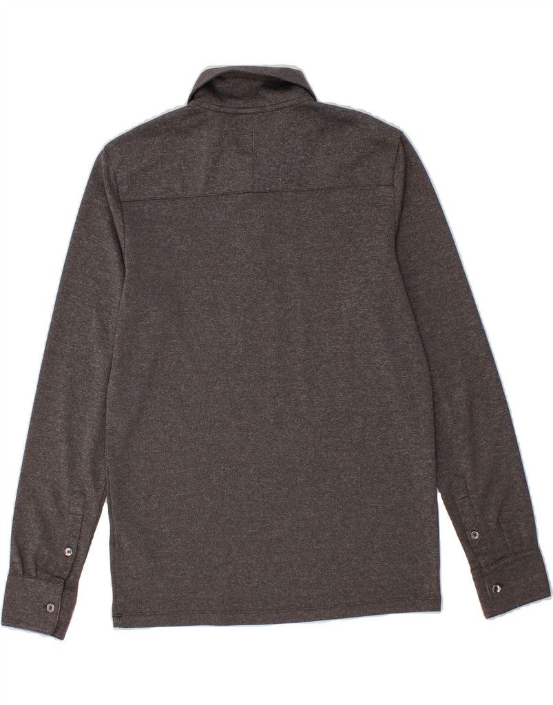 PUMA Mens Long Sleeve Polo Shirt Small Grey Polyester Vintage Puma and Second-Hand Puma from Messina Hembry 