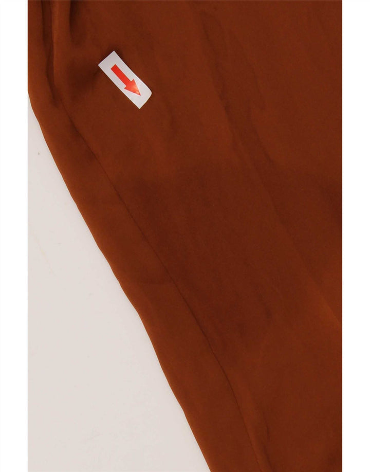 Marks & Spencer Womens Autograph Long Sleeve Blouse Top UK 12 Medium Brown