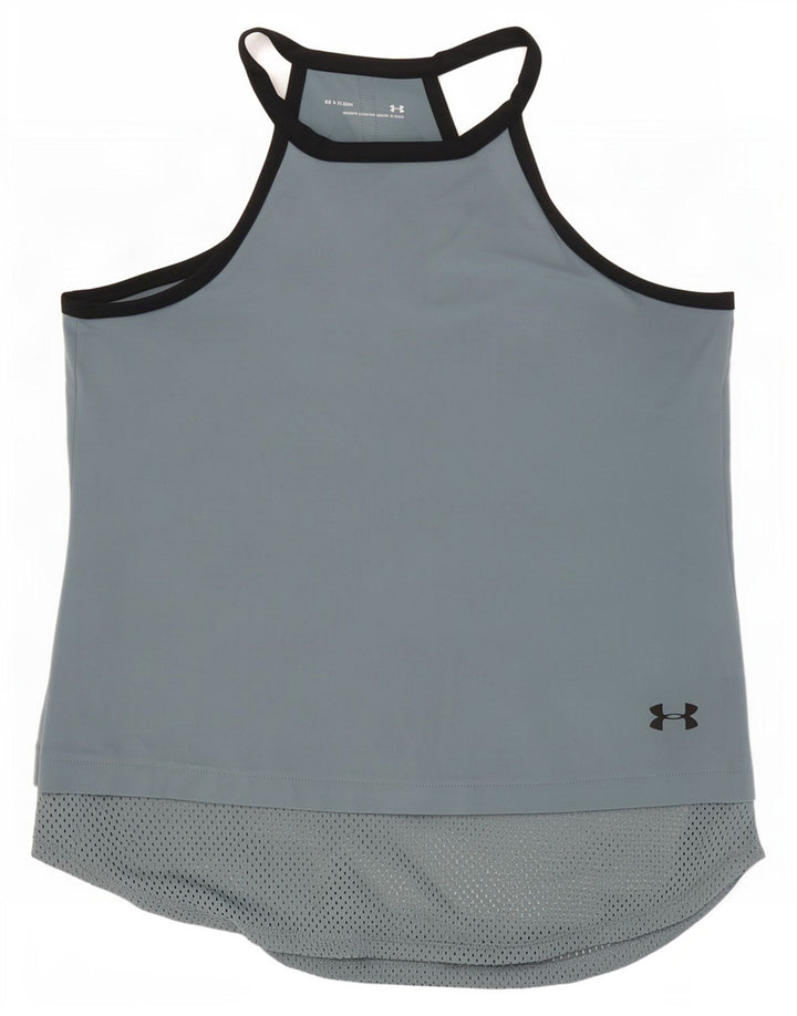 Under Armour Womens Heat Gear Graphic Vest Top UK 12 Medium Grey