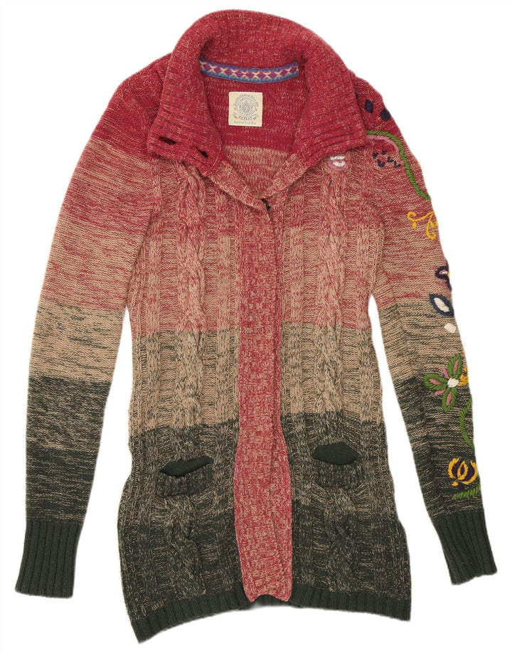 Replay Womens Cardigan Sweater UK 10 Small Multicoloured Colourblock