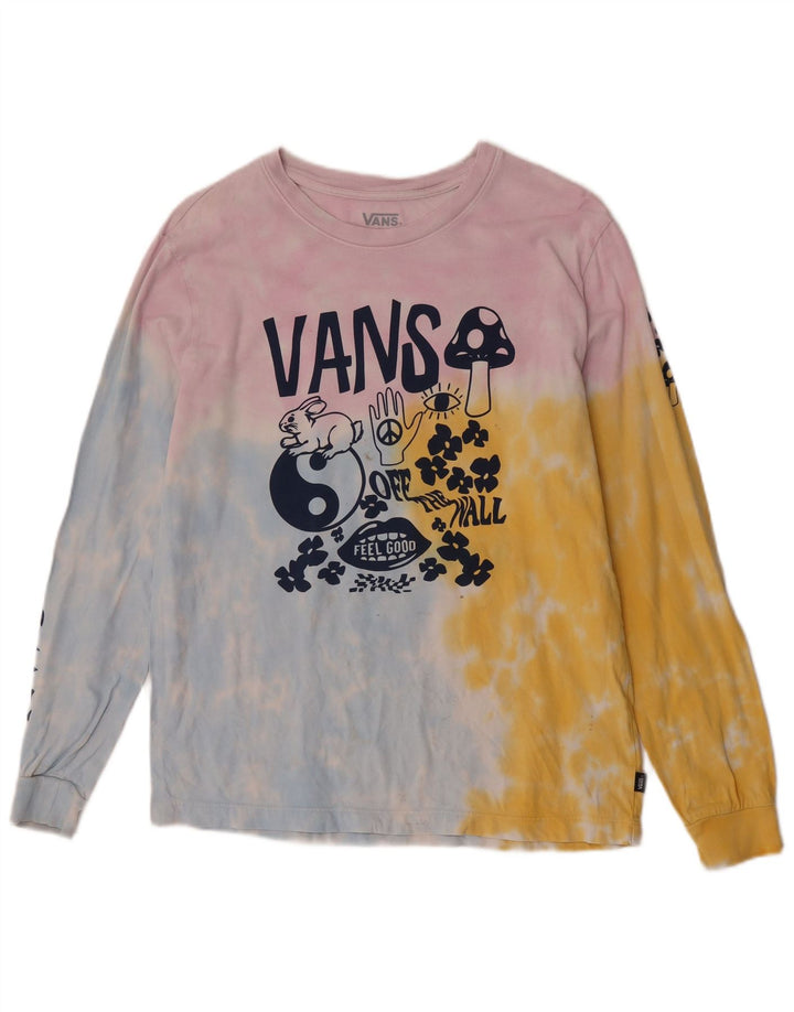 Vans Womens Graphic Top Long Sleeve UK 14 Medium Multicoloured Tie Dye