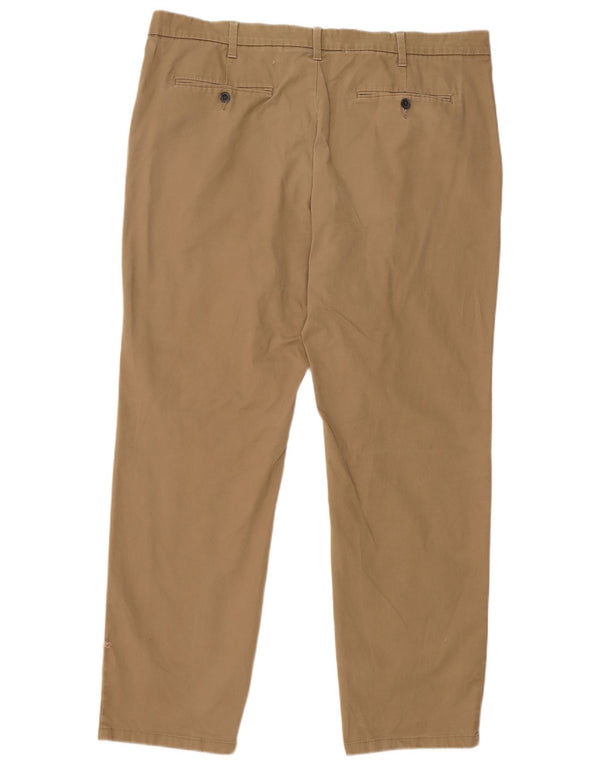 Marks & Spencer Mens Regular Fit Chino Trousers W40 L31 Beige Cotton