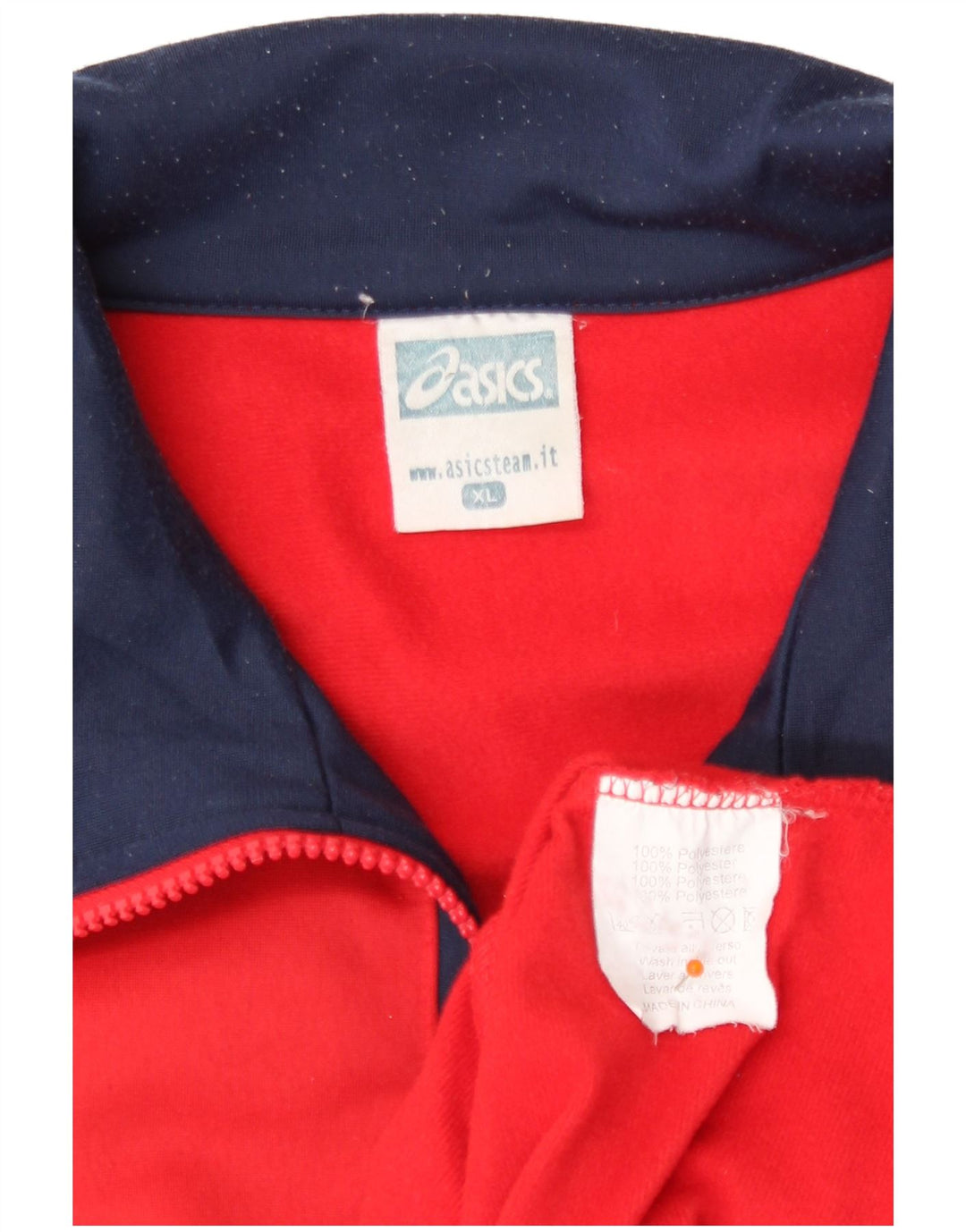 Asics Mens Graphic Tracksuit Top Jacket XL Red Polyester