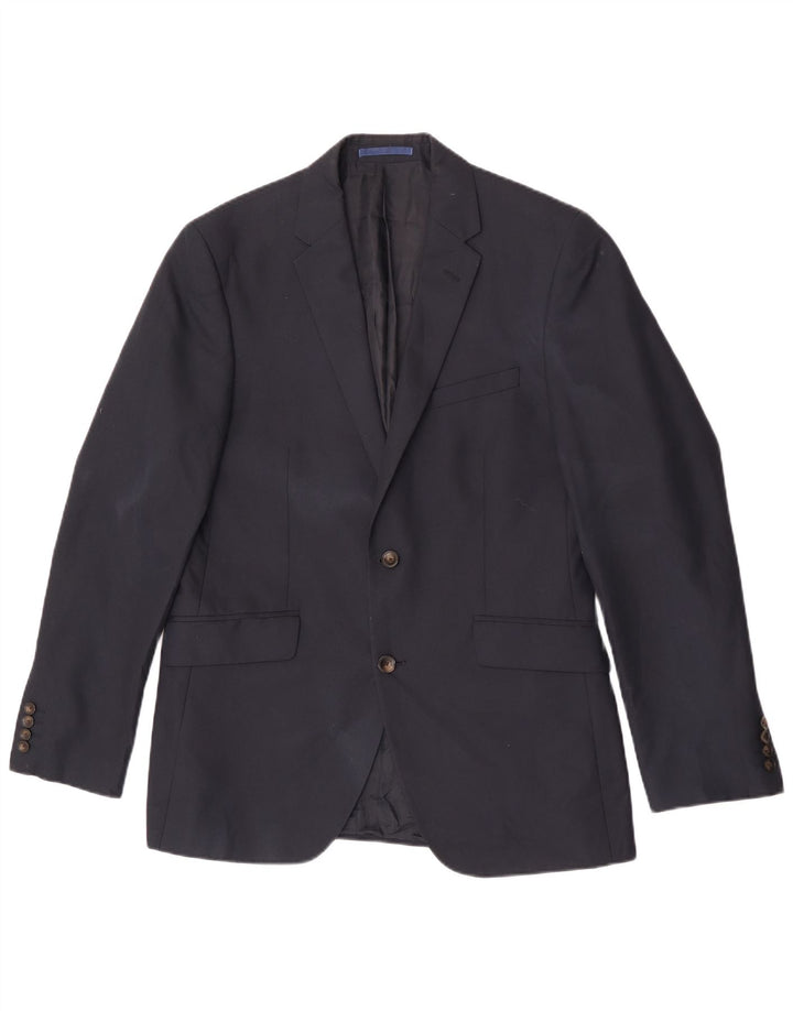 Marks & Spencer Mens 2 Button Blazer Jacket UK 38 Medium Navy Blue