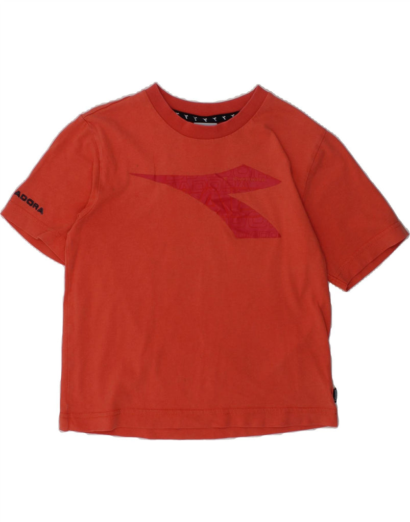 DIADORA Boys Graphic T-Shirt Top 5-6 Years Red Cotton | Vintage Diadora | Thrift | Second-Hand Diadora | Used Clothing | Messina Hembry 