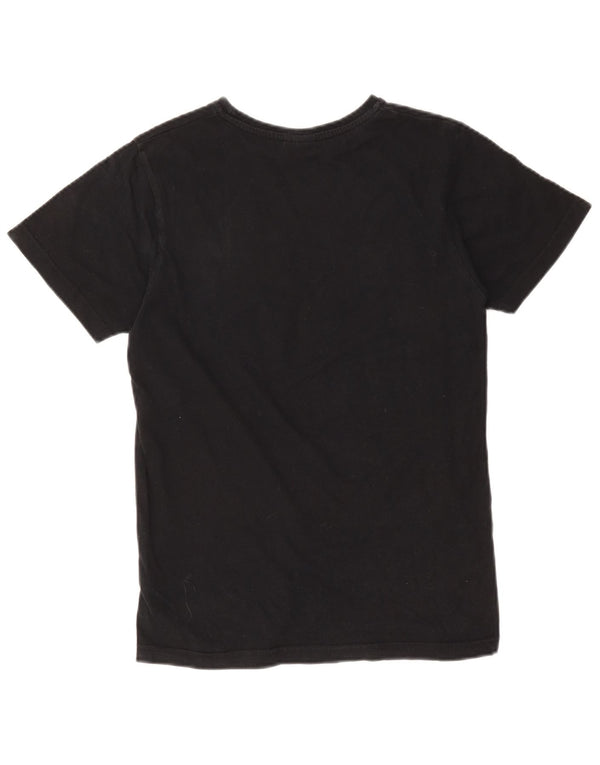 Ellesse Womens Graphic T-Shirt Top UK 8 Small Black Cotton