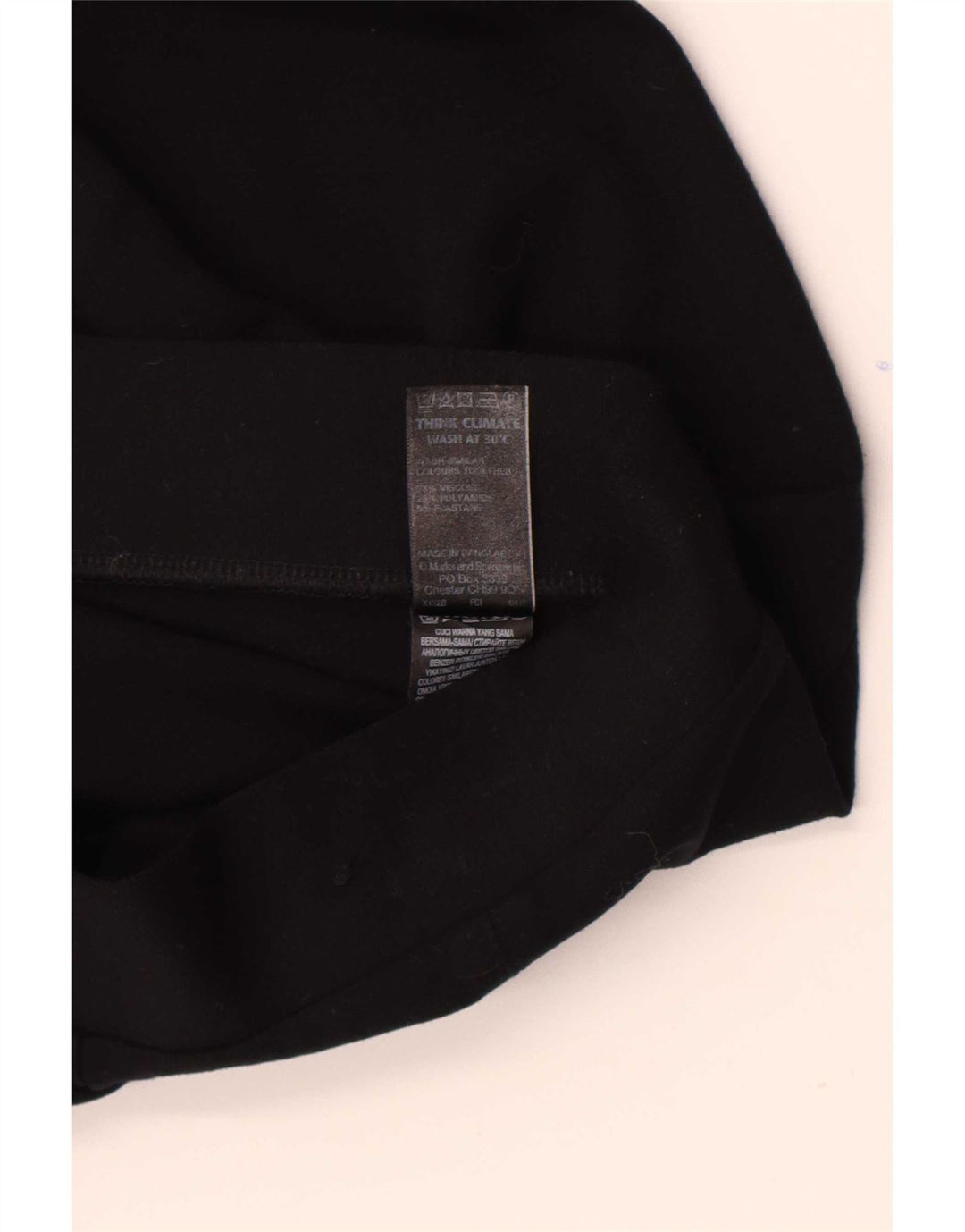 Marks & Spencer Womens Short Leggings UK 12 Medium Black Viscose