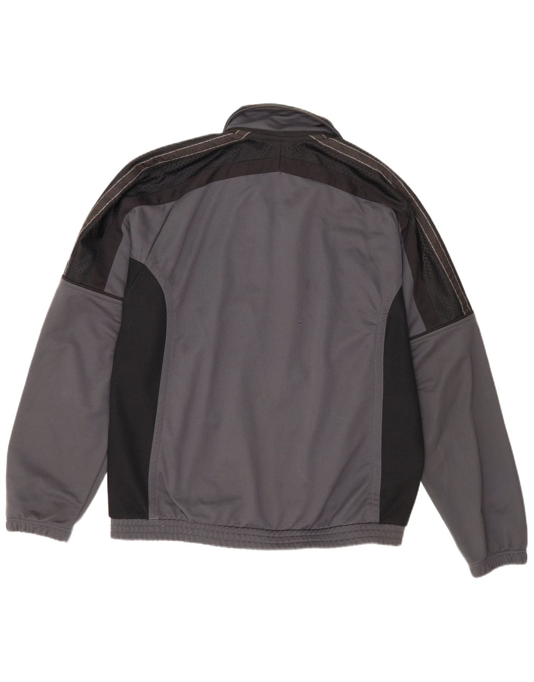 Asics Mens Tracksuit Top Jacket XL Grey Colourblock Polyester Sports