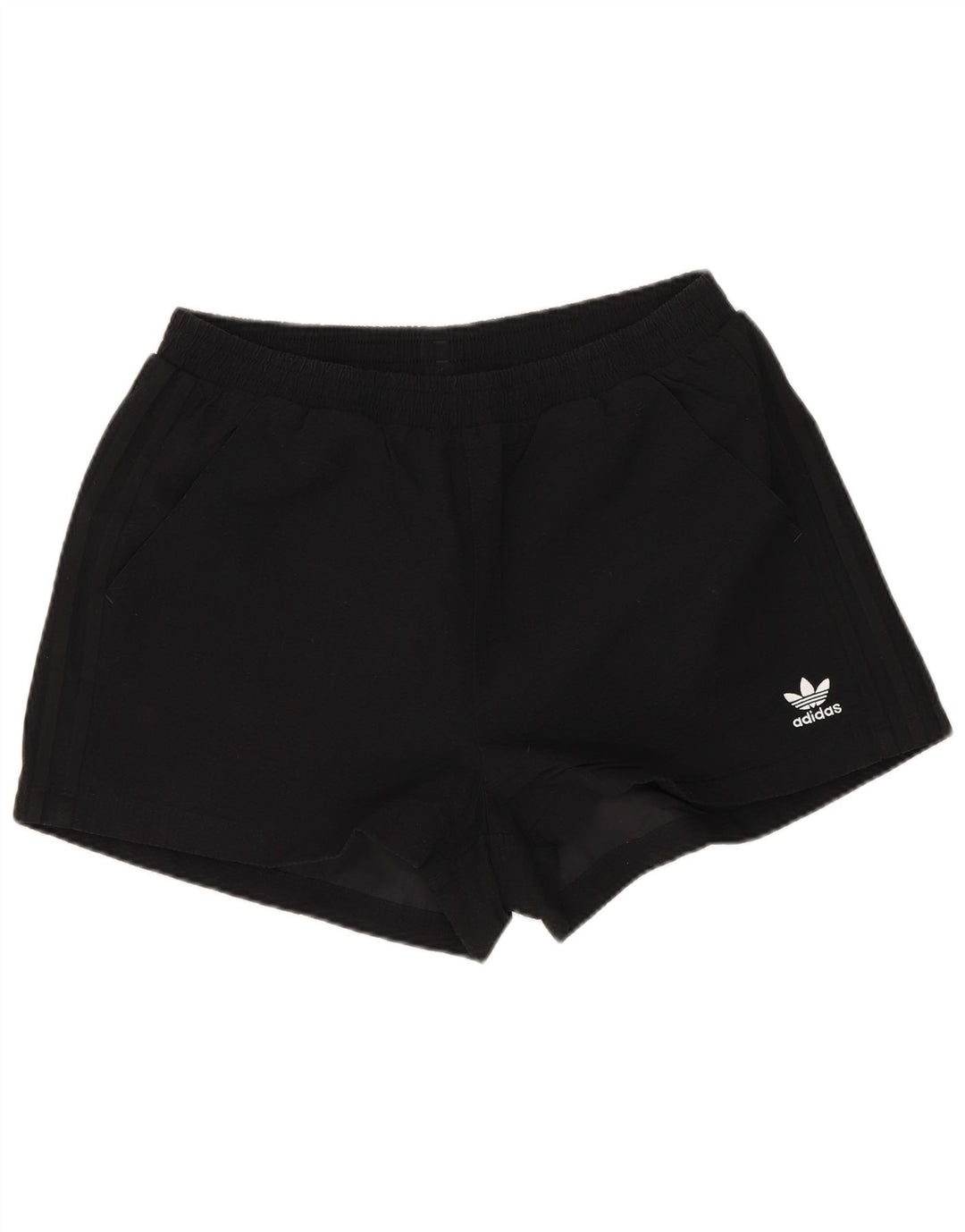 ADIDAS Womens Sport Shorts UK 12 Medium Black Cotton
